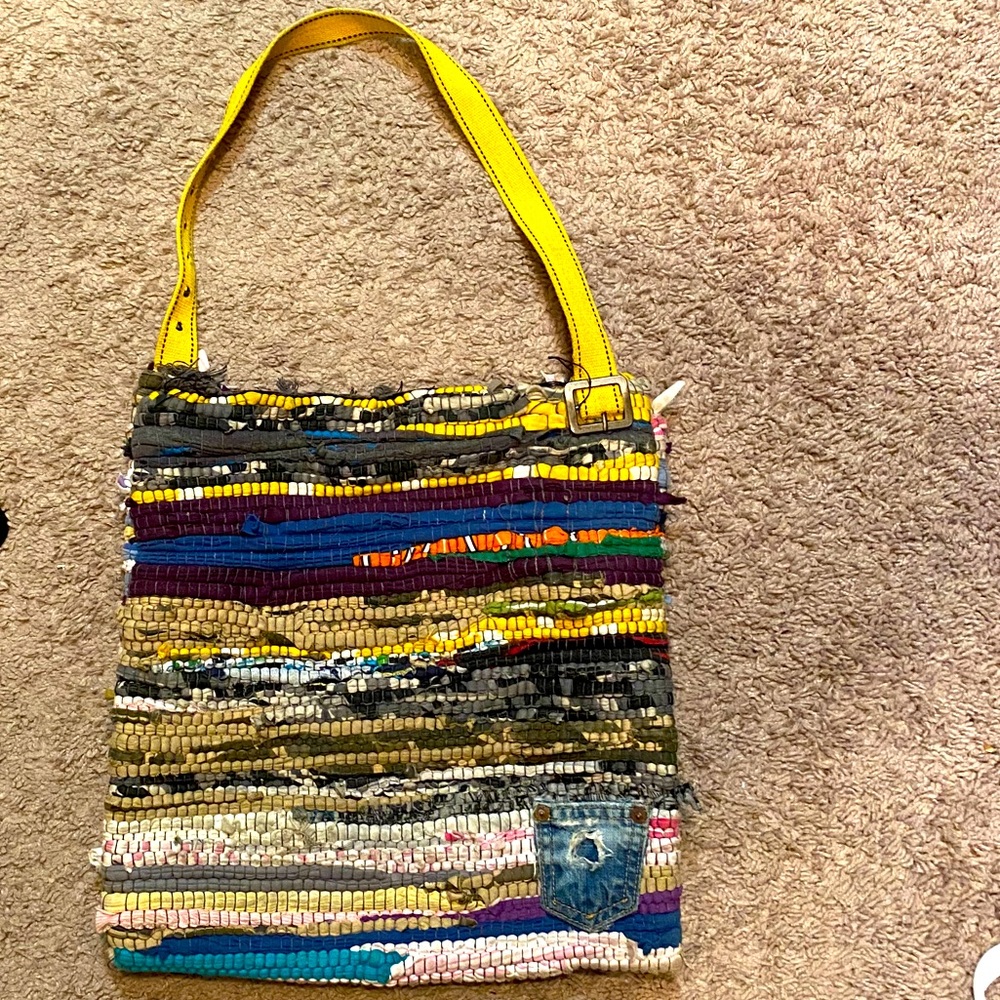Trendy Reversible Rug Tote Purse